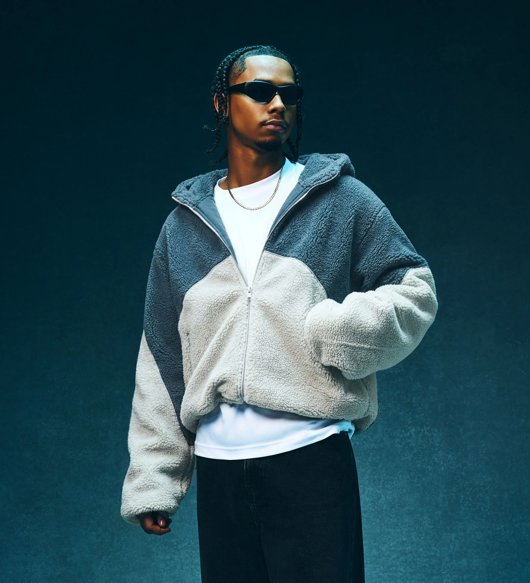 Astro Fleece Hoodie [Storm Blue/Mercury] - Image 3