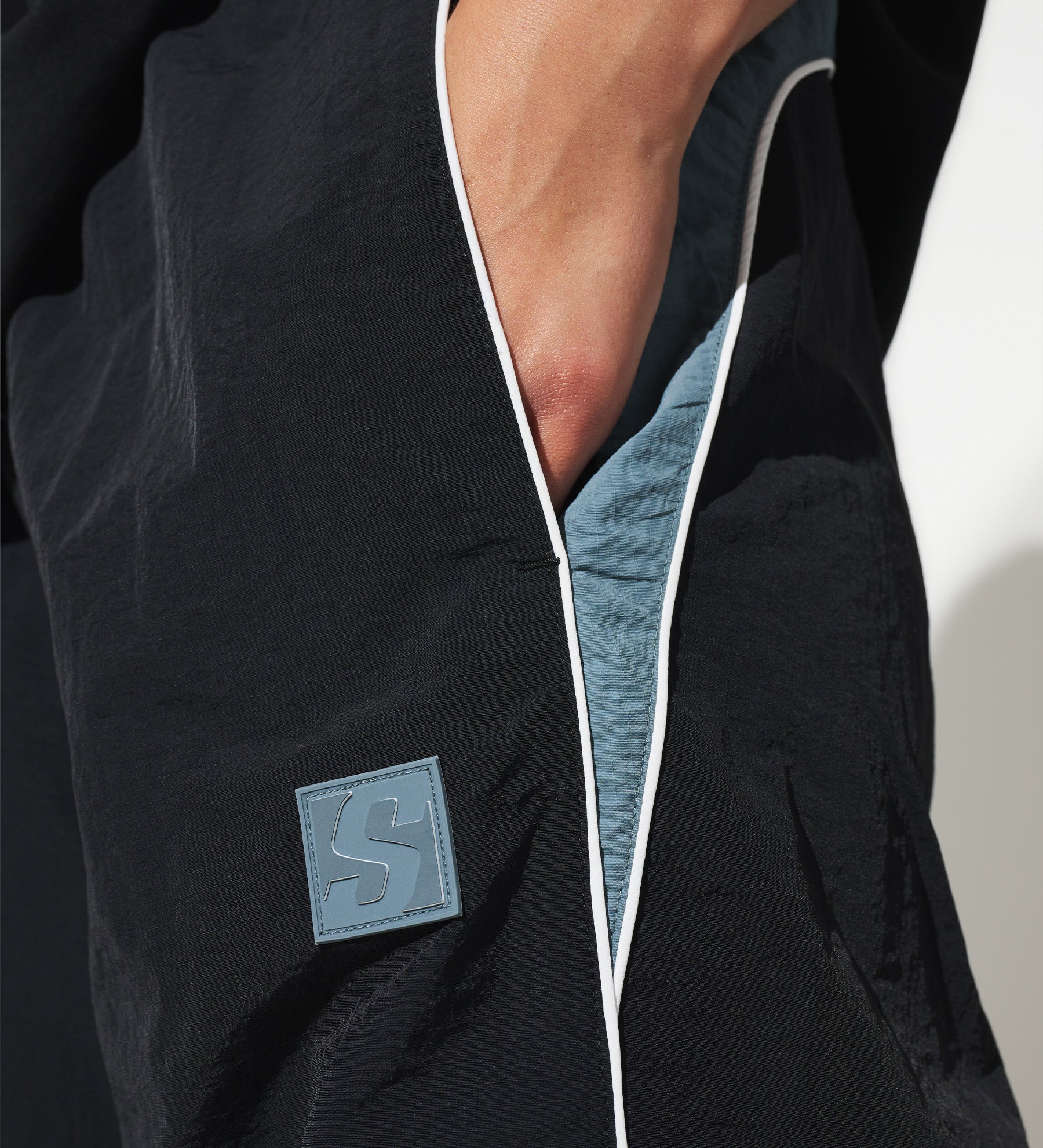 Astro Track Pants [Black/Storm Blue] - Image 5