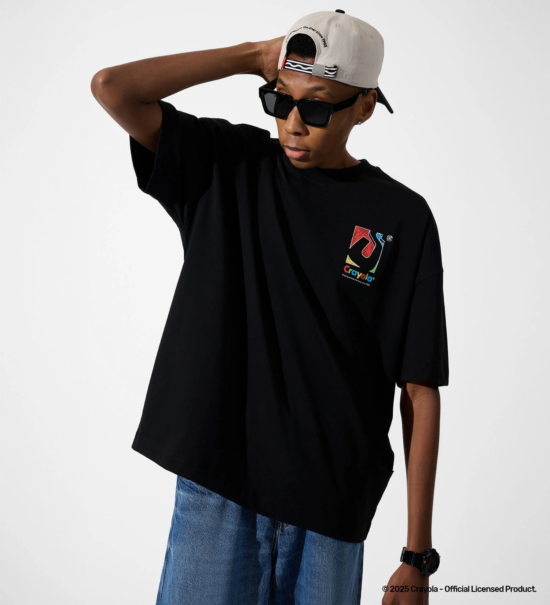 SDMN x Crayola Initial Box T-Shirt [Black] - Image 4