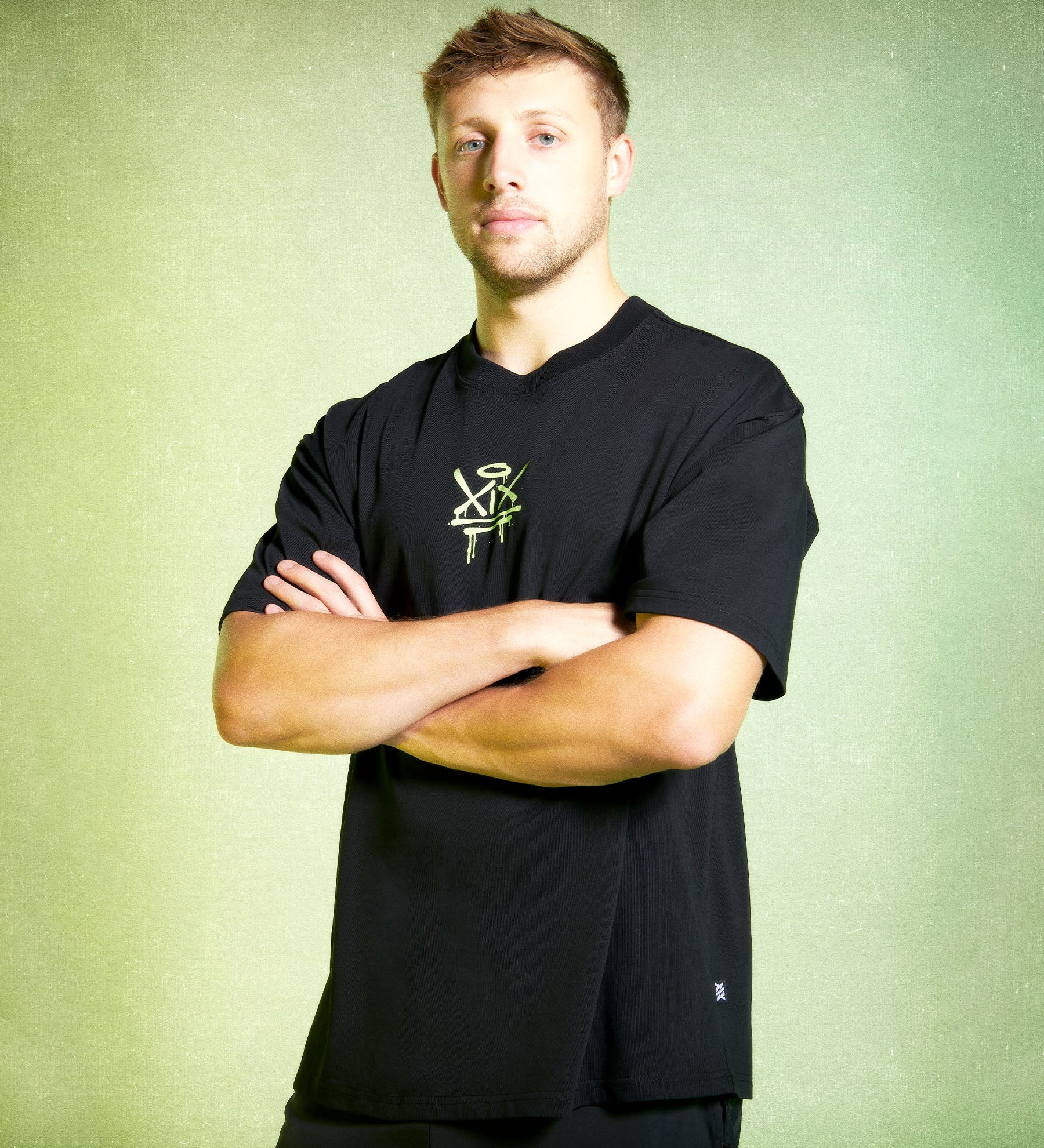 XIX Spray T-Shirt [Black/Lime Green] - Image 3